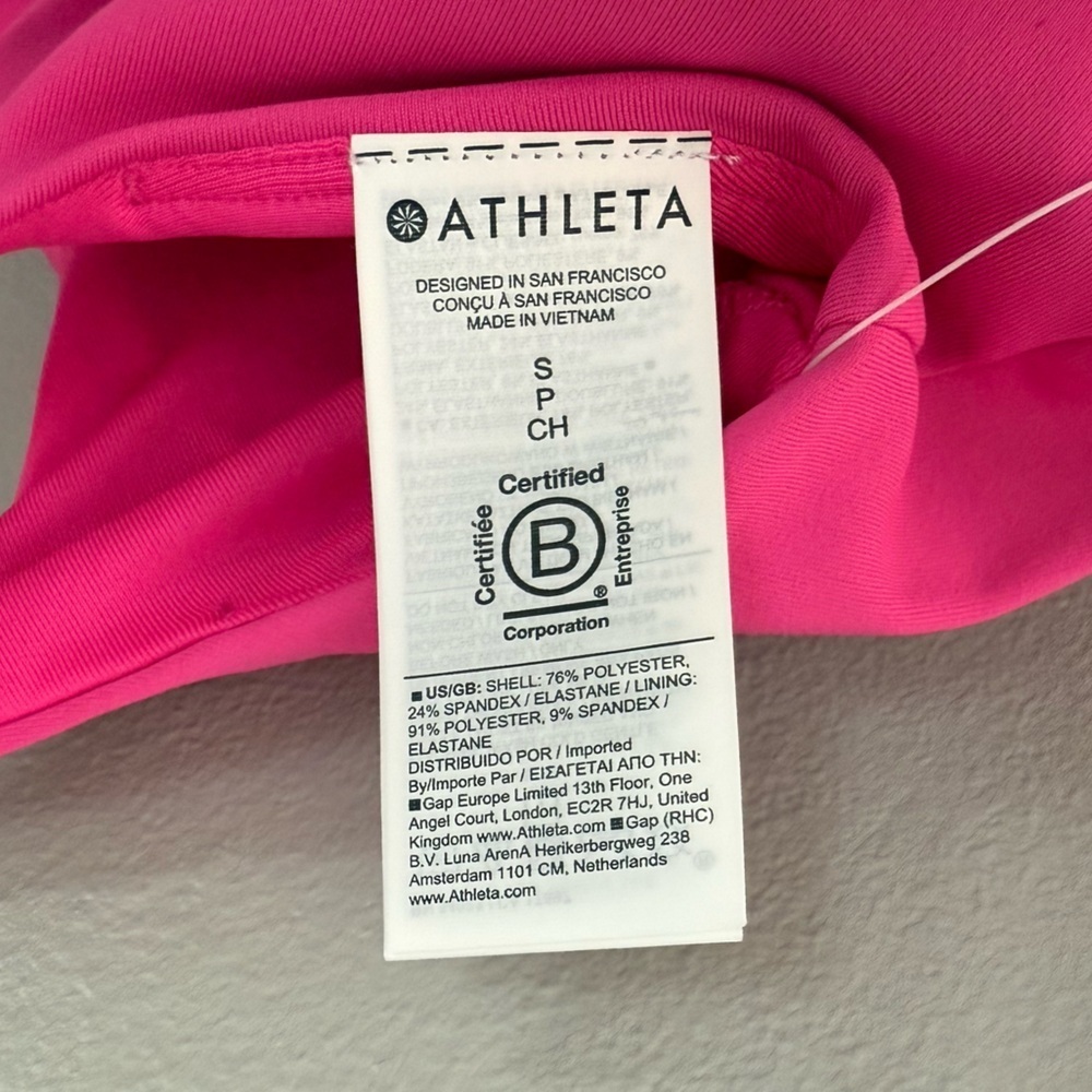 NWT Athleta Scoop Bikini Top A-C in Pop Pink - Picture 10 of 12